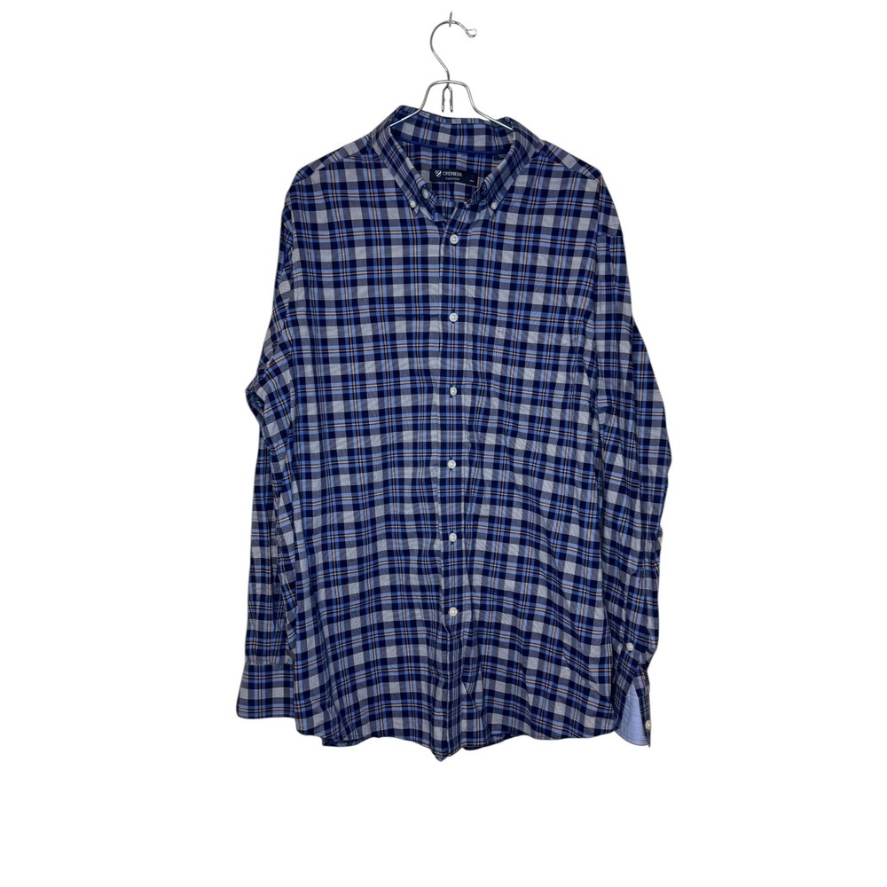 Daniel Cremieux Collection Men Shirt Plaid Button Down Long Sleeve Cotton Large